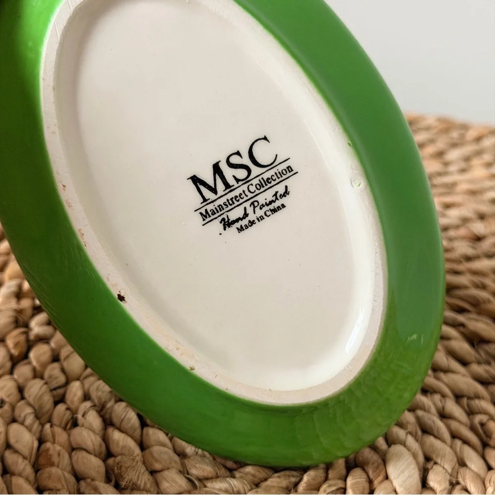 Green Polka Dot Ceramic Soap Plate